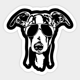 Whippet with sunglasses cool dog gift Sticker